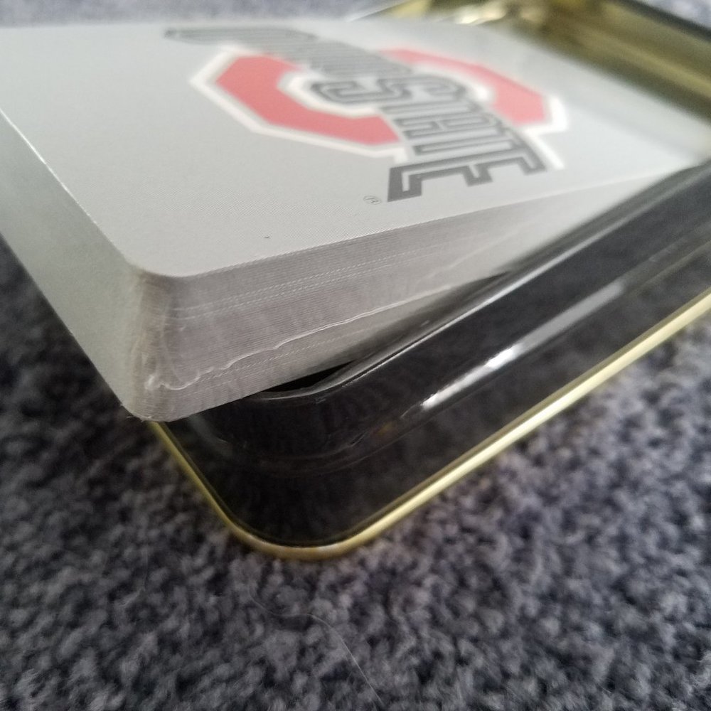 Sealed Ohio State University Playing Cards in Tin and 2 OSU Pens - Picture 3 of 6